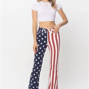 Judy Blue American Flag Flare Jeans